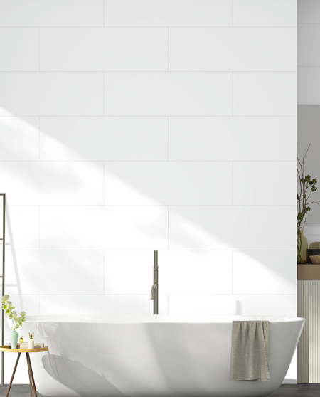 Ceramin Tiles Uni weiss